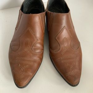 Vintage Mootsies Tootsies Brown Leather Cowboy Boot Shoe Women’s Size 8